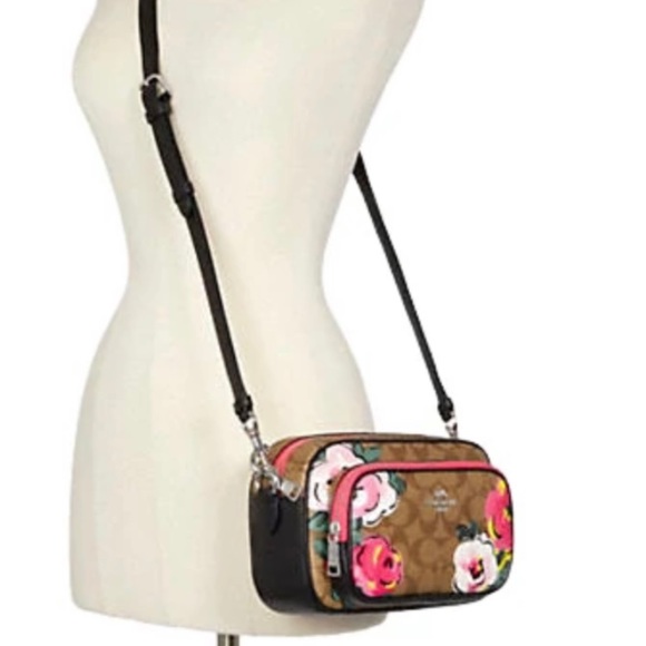 Court Crossbody in Signature Canvas with Vintage Rose Print - Picture 2 of 2